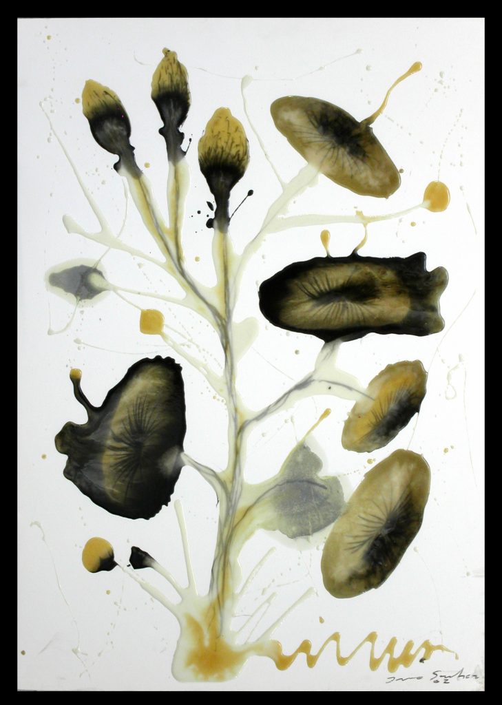 Orfidias patensis - serie Flores - Jaime Sánchez Alonso - resina de poliéster sobre foam - 100 x 70 cm - 2003