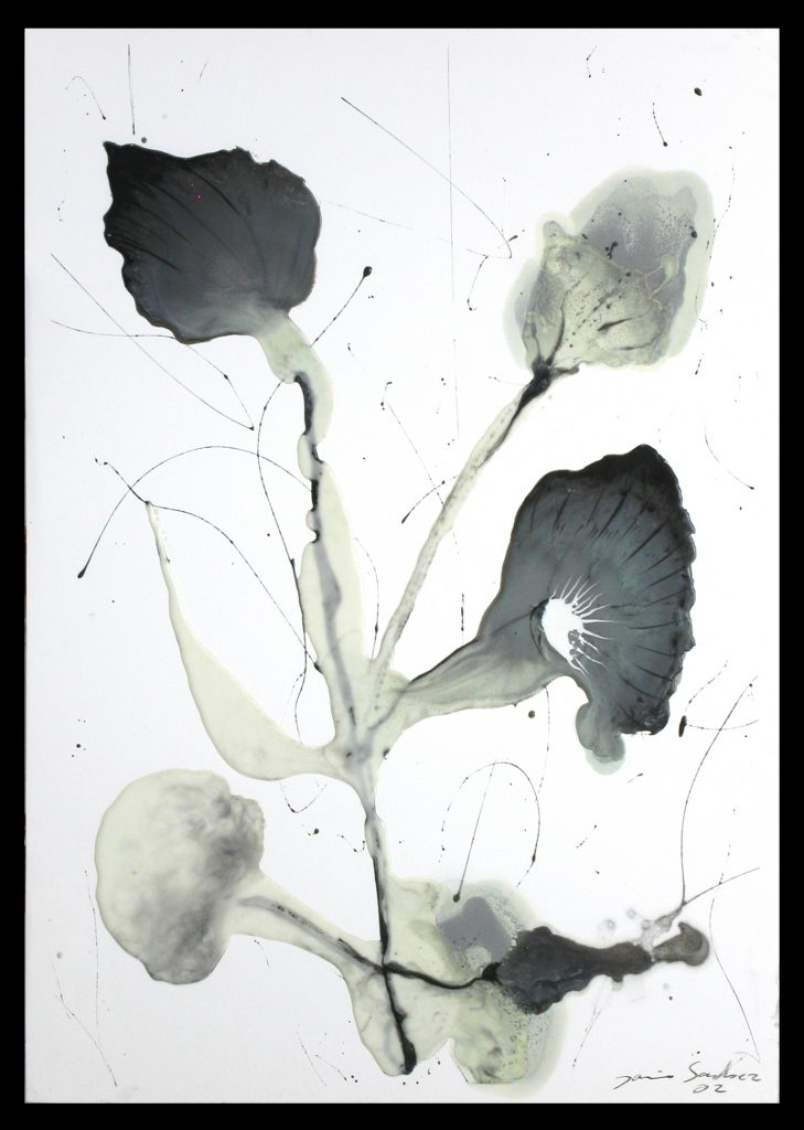 Amafilita stelais - serie Flores - Jaime Sánchez Alonso - resina de poliéster sobre foam - 100 x 70 cm - 2002